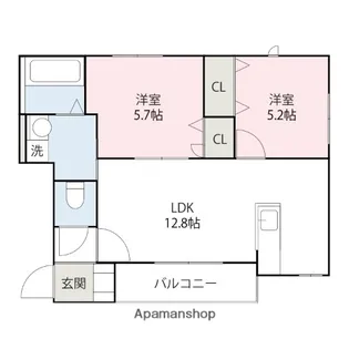 エストシャトー【3階】の間取り