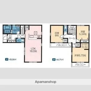 マイホームネクスト高崎石原町第22【1階】の間取り