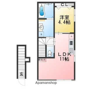 グランビルド江木【2階】の間取り
