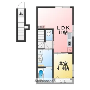 グランビルド江木【2階】の間取り