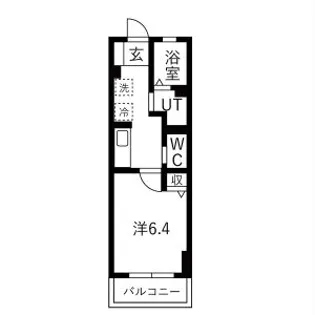 ルミエール県立女子大前A【1階】の間取り