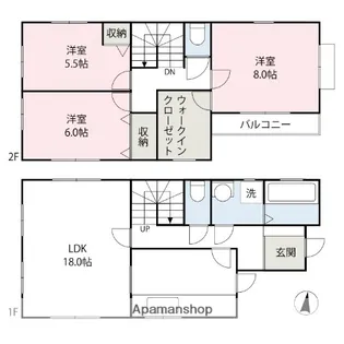 コーシュリー下豊岡【1階】の間取り