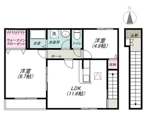 フォレストⅢ【2階】の間取り