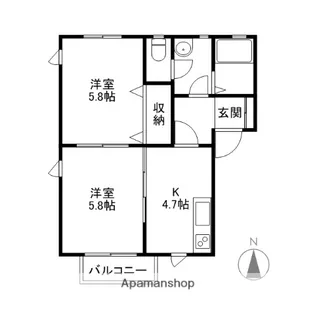 クレシェンテABCDEFG【1階】の間取り