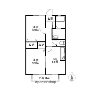 ジュネス竜蔵寺【2階】の間取り