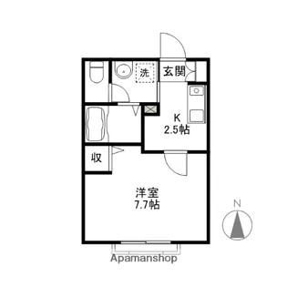 ヴァンサンク【103号室】の間取り