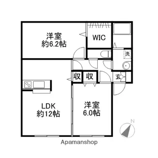 ラ プレミールA・B【1階】の間取り