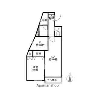 ベルゴールド【4A号室】の間取り