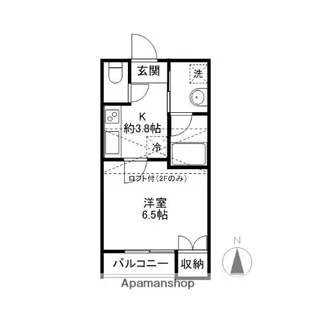 山岸ハイツ(本町)【102号室】の間取り