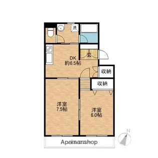 パークハイツ下小出【2階】の間取り