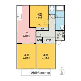 ファミールロック【2階】の間取り