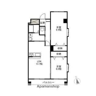 ライフォート明神【6階】の間取り