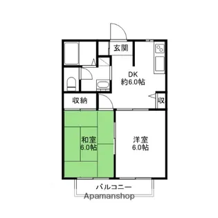ファミール三晃まえばしA・B・C【1階】の間取り