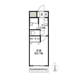 高山マンション【3階】の間取り