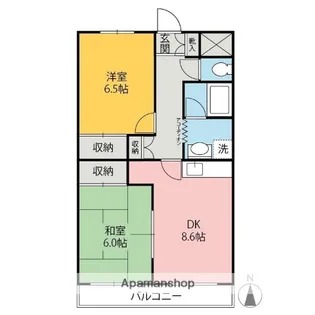 ユアサヴィレッジ【3階】の間取り
