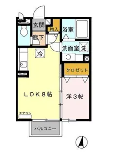 ヴィラ・キャロット Ⅲ【2階】の間取り