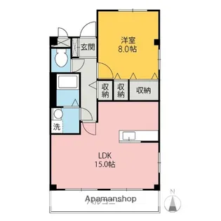 群馬県前橋市総社町植野【アパート】の間取り