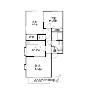 ディアス55EAST・WEST【1階】の間取り