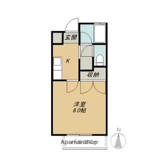 市川建設第6ハイツ【2階】の間取り