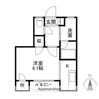 山岸ハイツ(南町)【2階】の間取り