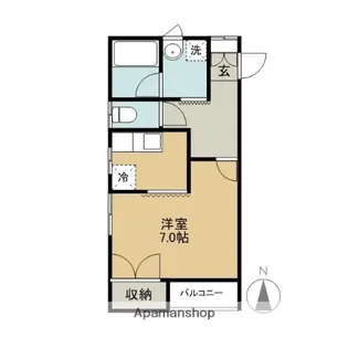 山岸ハイツ(南町)【2階】の間取り
