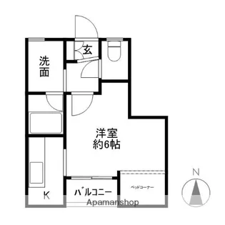 山岸ハイツ(南町)【1階】の間取り