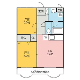 シンフォニー【202号室】の間取り