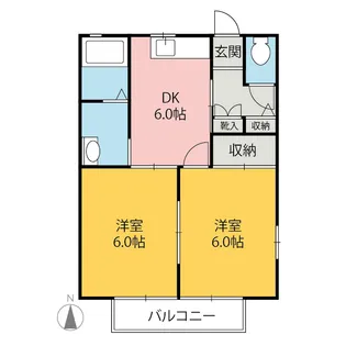 サンハイム富澤(古市町)【2階】の間取り