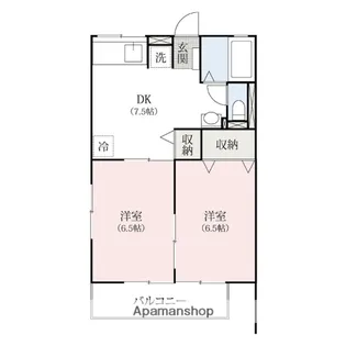 群馬県前橋市関根町2丁目【アパート】の間取り