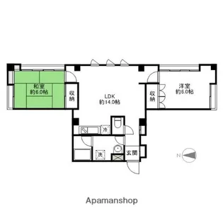 新前橋マンション【2階】の間取り