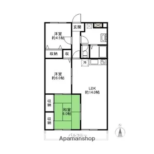 フラワーマンション【103号室】の間取り