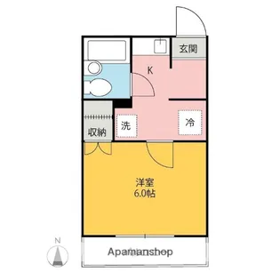 コーポソレイユ【202号室】の間取り
