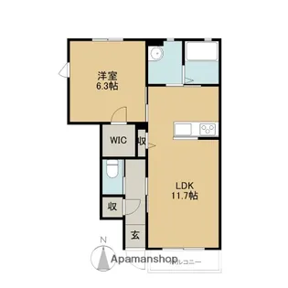 ラフィーネ【1階】の間取り