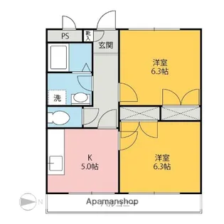 ウィステリアマンション【105号室】の間取り
