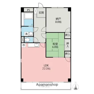 ジョアンナマンション【905号室】の間取り