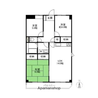 ジョアンナマンション【501号室】の間取り