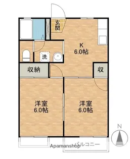 セモアコーポ【203号室】の間取り