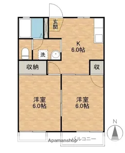 セモアコーポ【202号室】の間取り