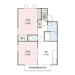 サンハイツ関口A・B・C【2階】の間取り