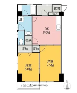 メゾン双葉【201号室】の間取り