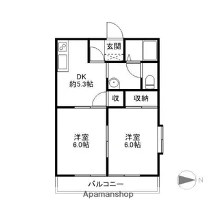 タカオハイツ【202号室】の間取り