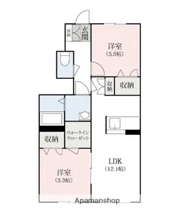 群馬県前橋市元総社町【アパート】の間取り