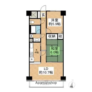 ダイアパレス前橋文京町【604号室】の間取り