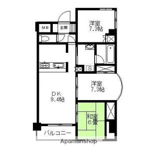 ハートフルライフIWASA3(岩佐第三マンション)【301号室】の間取り