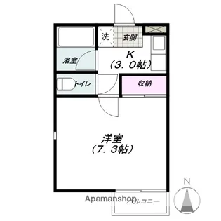 シティハイツかすみ草【111号室】の間取り