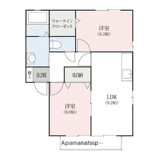 ヴィラシェーヌⅠ・Ⅱ【1階】の間取り