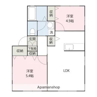 プリマリアA・B【2階】の間取り