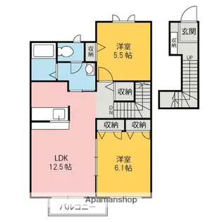 和(なごみ)A・B【2階】の間取り