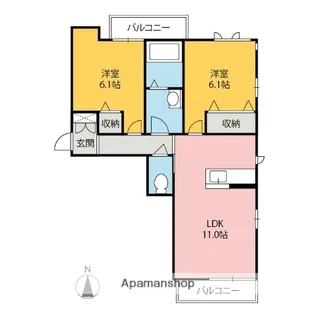 TSヴィラ元総社【1階】の間取り