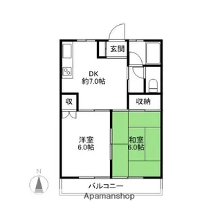 八木ハイツ【105号室】の間取り
